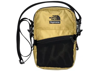 Pre-owned Supreme The North Face Metallic Shoulder Bag In Gold