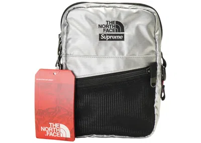 Pre-owned Supreme The North Face Metallic Shoulder Bag In Silver