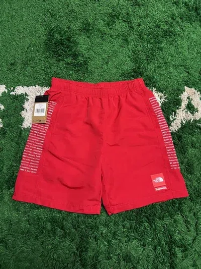 Pre-owned Supreme The North Face Nylon Shorts Red (size Large, 2xl)