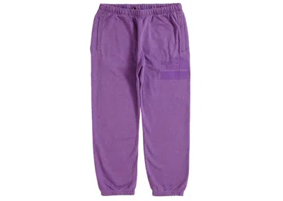 Pre-owned Supreme The North Face Pigment Printed Sweatpant (fw22) In Purple