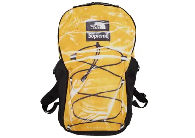 Pre-owned Supreme The North Face Printed Borealis Trompe L'oeil Backpack In Yellow