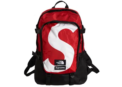 Pre-owned Supreme The North Face S Logo Expedition Backpack In Red
