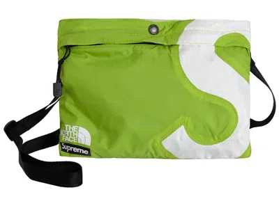 Pre-owned Supreme The North Face S Logo Shoulder Bag In Lime