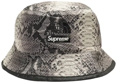 Pre-owned Supreme The North Face Snakeskin Packable Reversible Crusher Hat In Black
