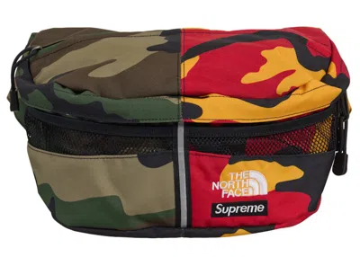 Pre-owned Supreme The North Face Split Waist Bag Woodland In Camo