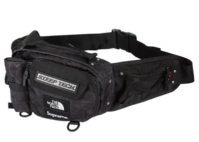 Pre-owned Supreme The North Face Steep Tech Waist Bag In Black Dragon