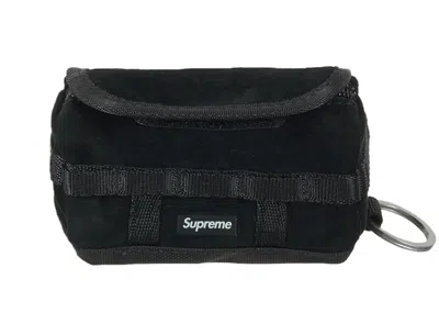 Pre-owned Supreme The North Face Suede Base Camp Duffle Keychain In Black