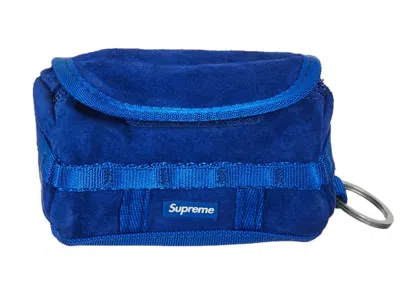 Pre-owned Supreme The North Face Suede Base Camp Duffle Keychain In Blue