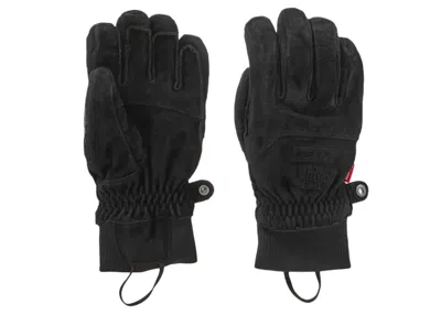 Pre-owned Supreme The North Face Suede Gloves In Black