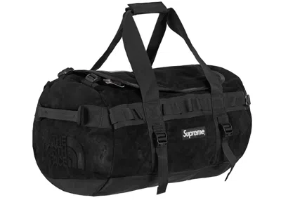 Pre-owned Supreme The North Face Suede Small Base Camp Duffle Bag In Black