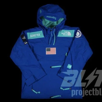 Pre-owned Supreme The North Face Trans Antarctica Expedition Pullover Jacket Gore-tex Xl In Blue