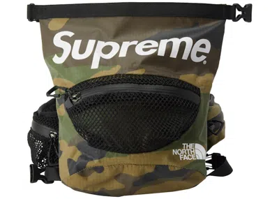 Pre-owned Supreme The North Face Waterproof Waist Bag In Woodland Camo