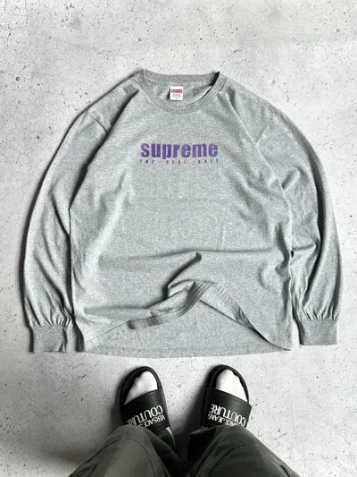 Pre-owned Supreme The Real Shirt Long Sleeve Shirt In Grey