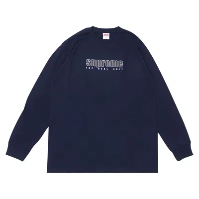 Pre-owned Supreme The Real Shit Long-sleeve Tee 'navy' | Blue | Men's Size M