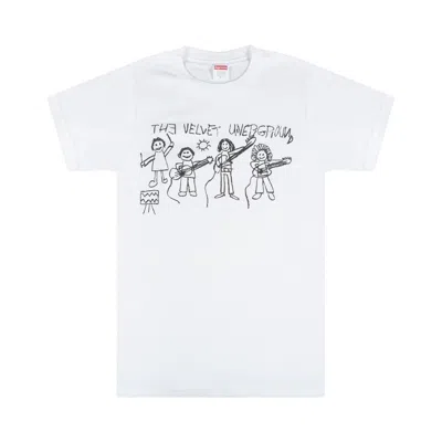 Pre-owned Supreme The Velvet Underground Drawing T-shirt 'white'