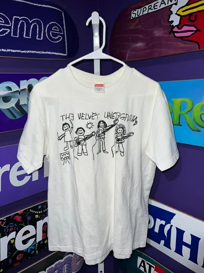 Pre-owned Supreme The Velvet Underground Drawing Tee In White