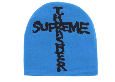 Pre-owned Supreme Thrasher Beanie In Blue