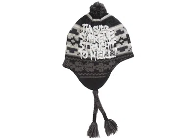 Pre-owned Supreme Thrasher Earflap Beanie In Black