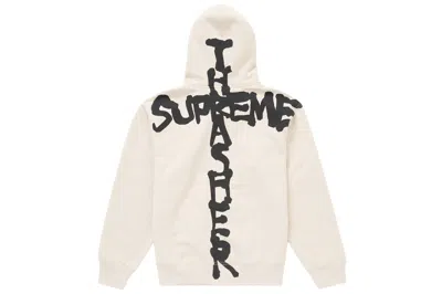 Pre-owned Supreme Thrasher Zip Up Hooded Sweatshirt Stone