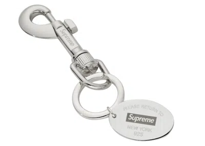 Pre-owned Supreme Tiffany & Co. Return To Tiffany Oval Tag Keyring In Silver
