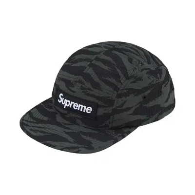 Pre-owned Supreme Tiger Camo Ripstop Camp Cap 'black' | Men's Size Onesize