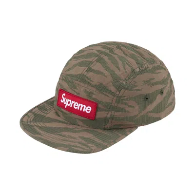 Pre-owned Supreme Tiger Camo Ripstop Camp Cap 'olive' | Green | Men's Size Onesize