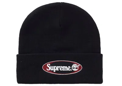 Pre-owned Supreme Timberland Beanie (ss21) In Black