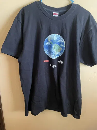 Pre-owned Supreme Tnf Earth Tshirt In Black