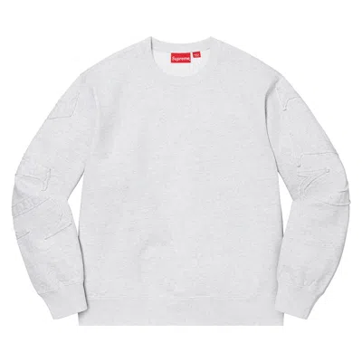 Pre-owned Supreme Tonal Appliqué Crewneck 'ash Grey' | Men's Size Xl