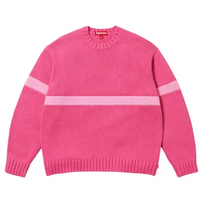 Pre-owned Supreme Tonal Appliqué Sweater 'dark Pink' | Men's Size S