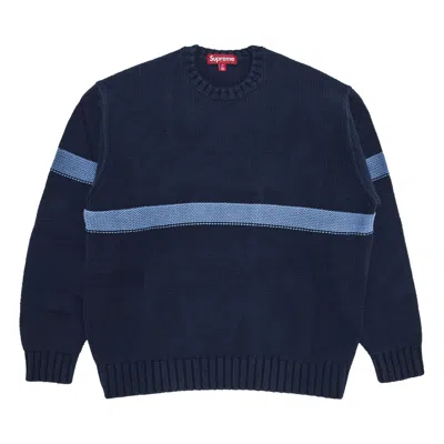 Pre-owned Supreme Tonal Appliqué Sweater 'navy' | Blue | Men's Size M