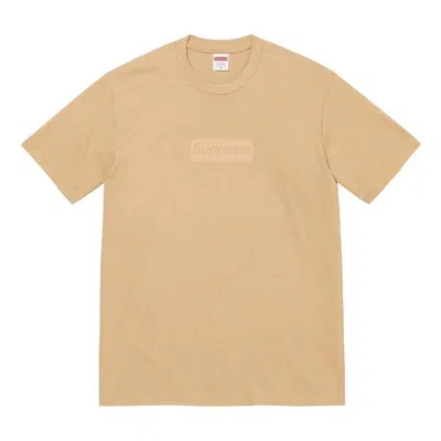 Supreme Tonal Box Logo T-shirt 'beige' In Green