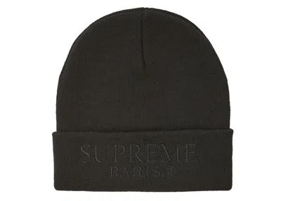 Pre-owned Supreme Tonal Logo Beanie In Black