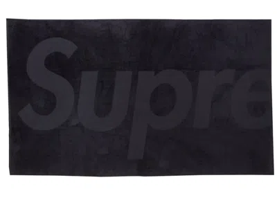 Pre-owned Supreme Tonal Logo Towel (ss24) In Black
