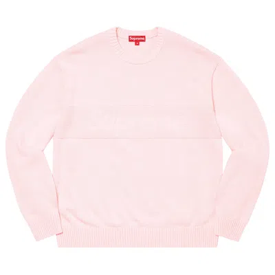 Pre-owned Supreme Tonal Paneled Sweater 'pink' | Men's Size M