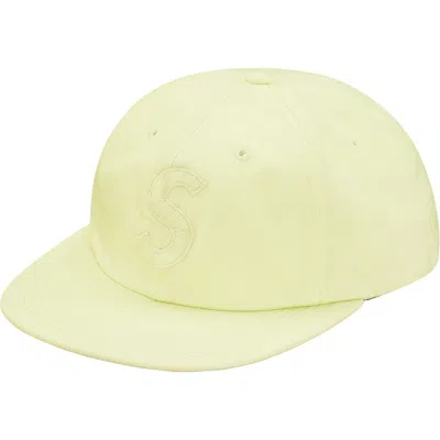 Pre-owned Supreme Tonal S Logo 6panel In Pale Lime