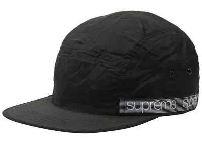 Pre-owned Supreme Tonal Taping Camp Cap In Black