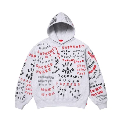 Pre-owned Supreme Too Deadly Hooded Sweatshirt 'ash Grey' | Men's Size M In Gray