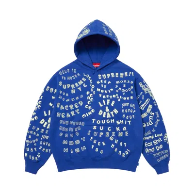 Pre-owned Supreme Too Deadly Hooded Sweatshirt 'royal' | Blue | Men's Size Xl