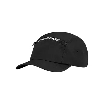 Pre-owned Supreme Top Zip Camp Cap 'black'