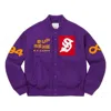 Supreme Tourist Varsity Jacket 'purple Yellow Red'