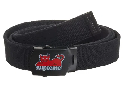 Pre-owned Supreme Toy Machine Webbing Belt In Black