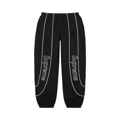 Pre-owned Supreme Track Paneled Sweatpant 'black'