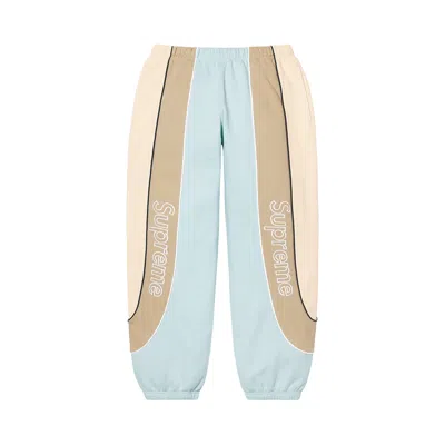 Pre-owned Supreme Track Paneled Sweatpant 'pale Blue'