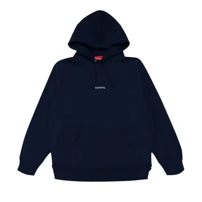Pre-owned Supreme Trademark Hooded Sweatshirt 'navy' In Blue