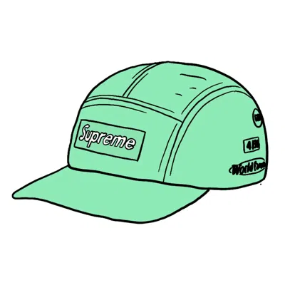 Pre-owned Supreme Trail Camp Cap In Mint In Green
