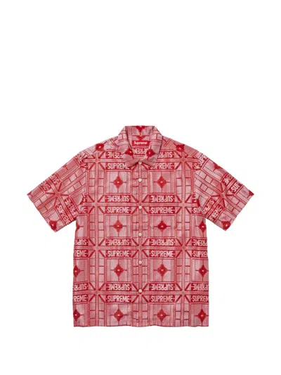 Supreme Tray Jacquard Shirt In Red