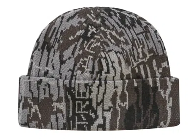 Pre-owned Supreme Trebark Camo Beanie In Black