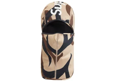 Pre-owned Supreme Tribal Camo Balaclava In Tan