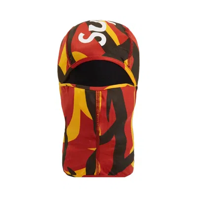 Pre-owned Supreme Tribal Camo Balaclava 'red Tribal' | Men's Size Onesize